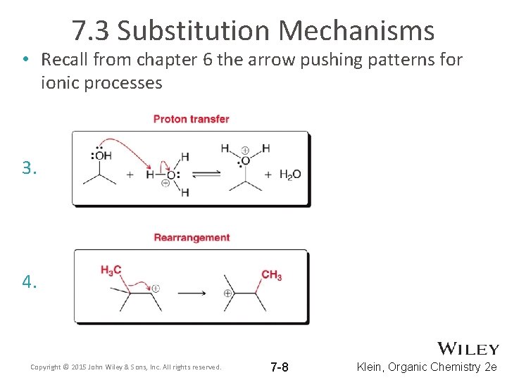 7. 3 Substitution Mechanisms • Recall from chapter 6 the arrow pushing patterns for 7. 3 Substitution Mechanisms • Recall from chapter 6 the arrow pushing patterns for