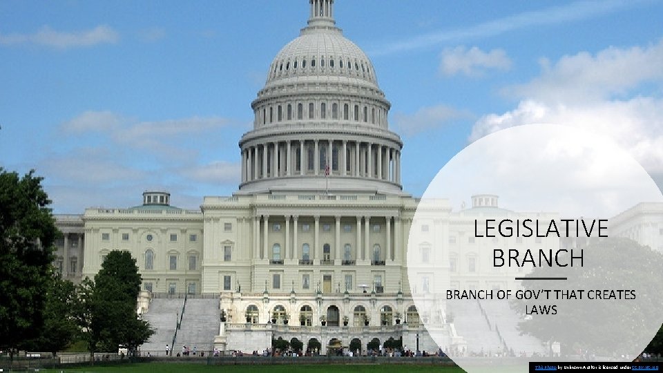 LEGISLATIVE BRANCH OF GOV’T THAT CREATES LAWS This Photo by Unknown Author is licensed