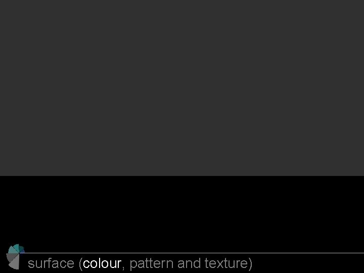 surface (colour, pattern and texture) 