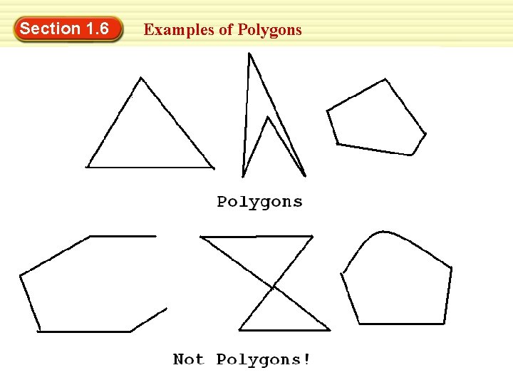 Section 1. 6 Examples of Polygons 
