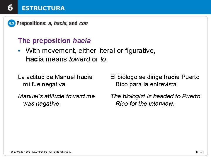 The preposition hacia • With movement, either literal or figurative, hacia means toward or