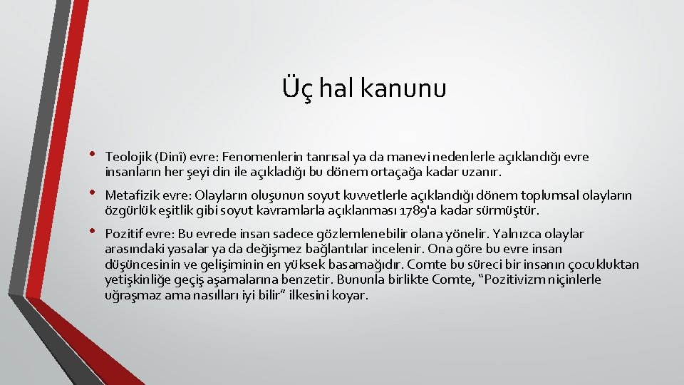 Üç hal kanunu • Teolojik (Dinî) evre: Fenomenlerin tanrısal ya da manevi nedenlerle açıklandığı