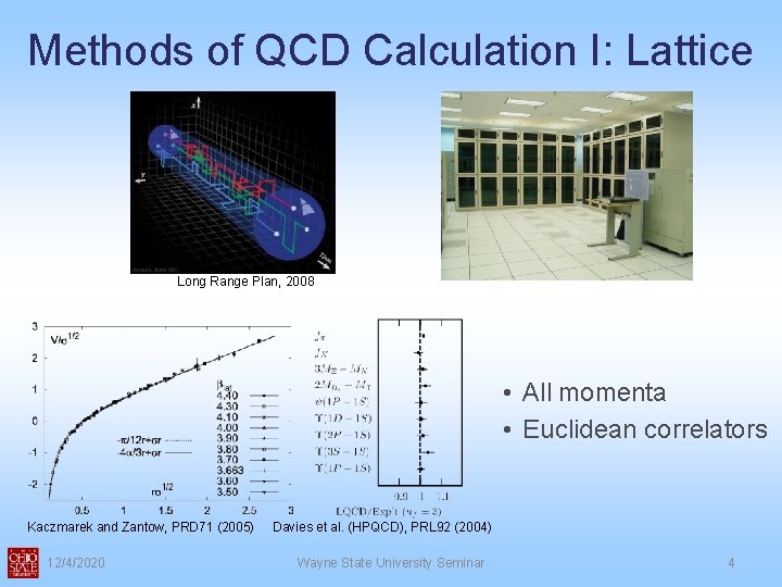 Methods of QCD Calculation I: Lattice Long Range Plan, 2008 • All momenta • Methods of QCD Calculation I: Lattice Long Range Plan, 2008 • All momenta •