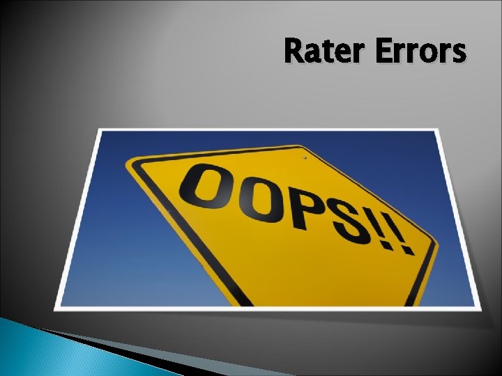 Rater Errors 