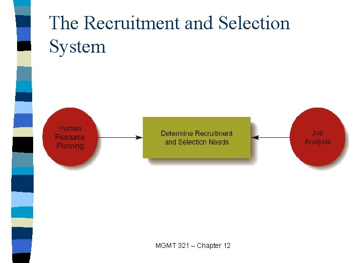 The Recruitment and Selection System MGMT 321 – Chapter 12 