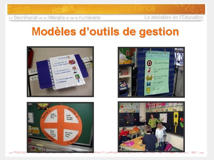 Modèles d’outils de gestion 