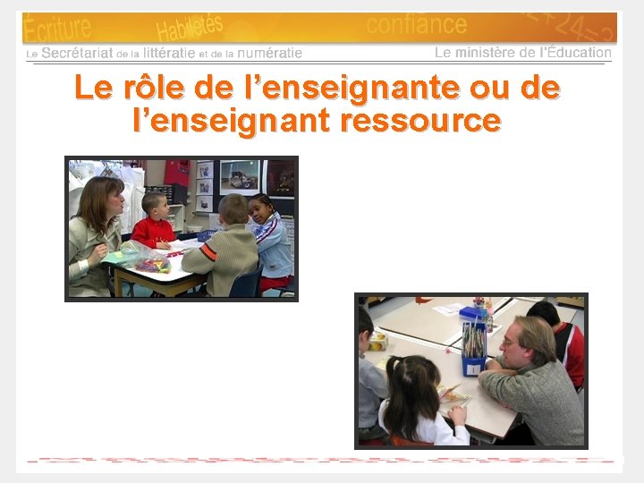 Le rôle de l’enseignante ou de l’enseignant ressource 