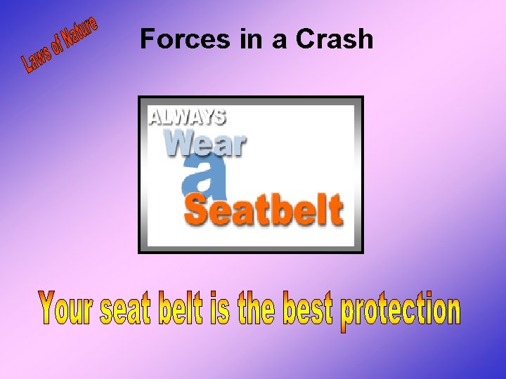Forces in a Crash Forces in a Crash