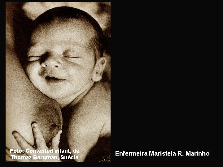 Foto: Contented infant, de Thomaz Bergman, Suécia Enfermeira Maristela R. Marinho 