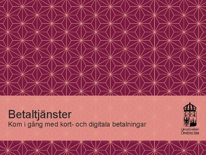 Betaltjänster Kom i gång med kort- och digitala betalningar 