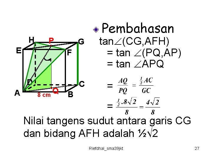 H P E G F D A Pembahasan 8 cm Q C B tan