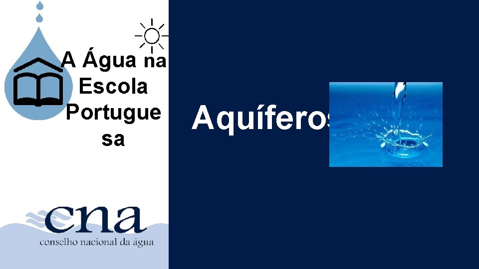 A Água na Escola Portugue sa Aquíferos 