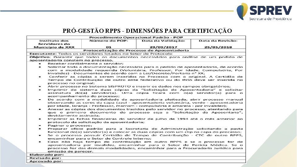 PRÓ-GESTÃO RPPS - DIMENSÕES PARA CERTIFICAÇÃO 