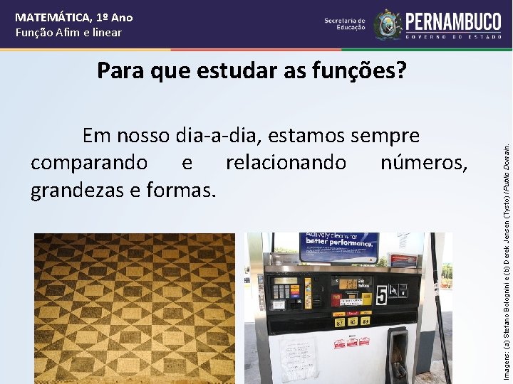 MATEMÁTICA, 1º Ano Função Afim e linear Para que estudar as funções? Em nosso