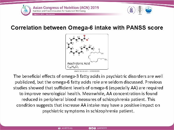Correlation between Omega-6 intake with PANSS score The beneficial effects of omega-3 fatty acids