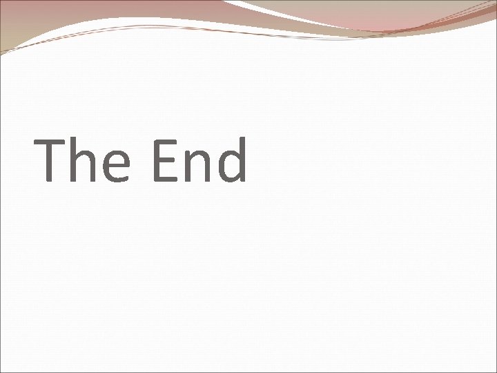 The End 