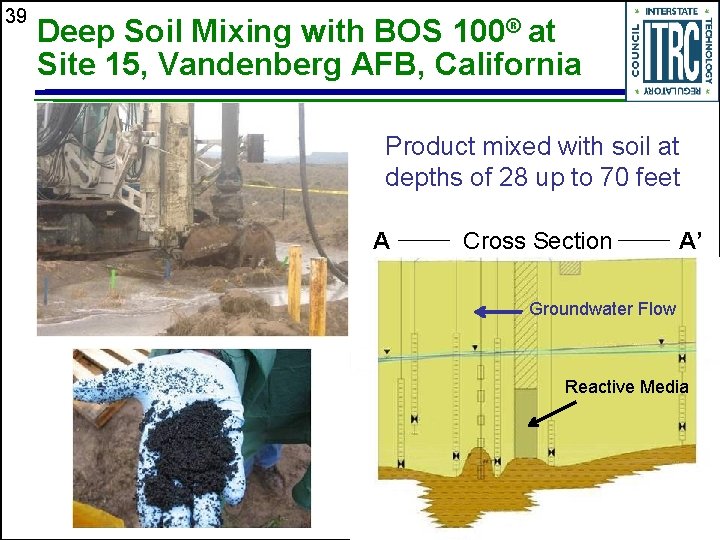 39 Deep Soil Mixing with BOS 100® at Site 15, Vandenberg AFB, California Product