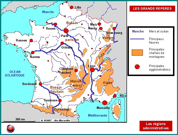 Lille LES GRANDS REPERES Manche Bassin Rouen Metz Nancy Strasbourg Paris Vosges parisien Rennes