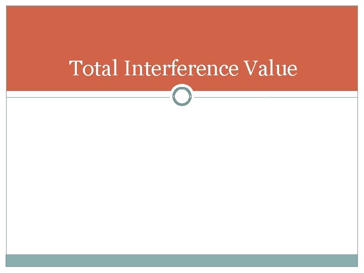 Total Interference Value Total Interference Value