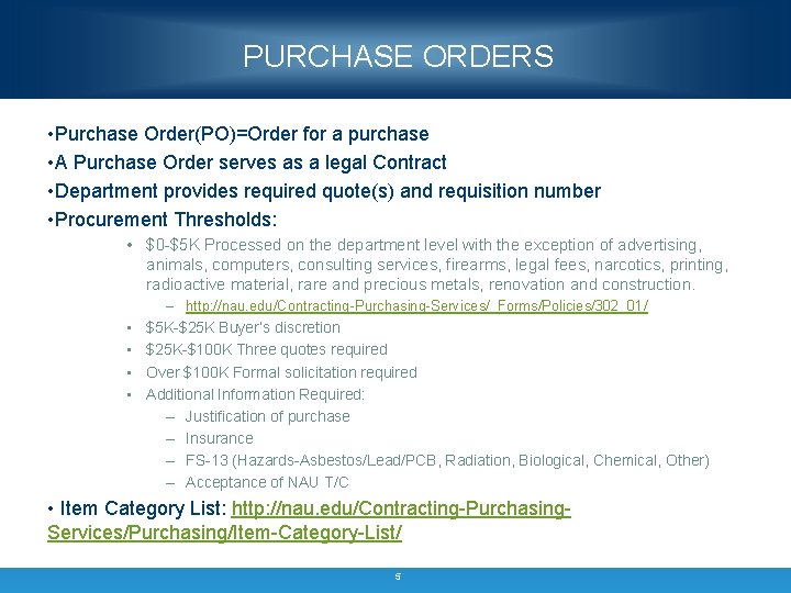 PURCHASE ORDERS • Purchase Order(PO)=Order for a purchase • A Purchase Order serves as