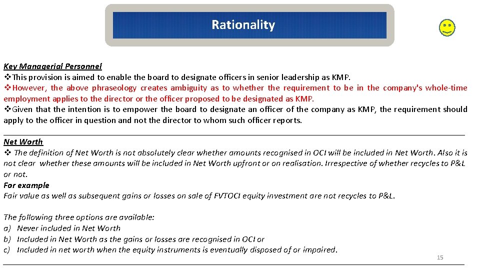 Rationality Key Managerial Personnel v. This provision is aimed to enable the board to