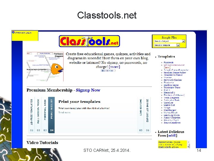 Classtools. net STO CARNet, 25. 4. 2014. 14 