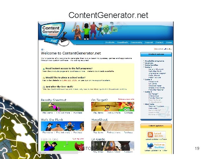 Content. Generator. net STO CARNet, 25. 4. 2014. 19 