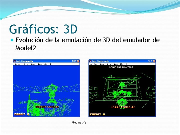 Gráficos: 3 D Evolución de la emulación de 3 D del emulador de Model