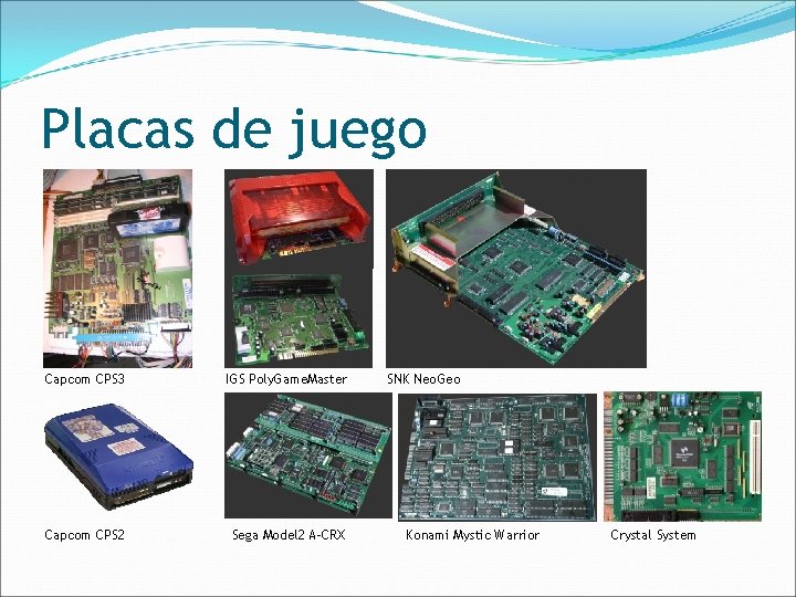 Placas de juego Capcom CPS 3 IGS Poly. Game. Master Capcom CPS 2 Sega