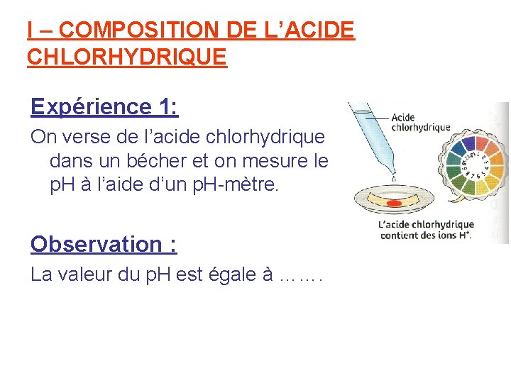 CHAPITRE V REACTION ENTRE LACIDE CHLORHYDRIQUE ET LE — free download