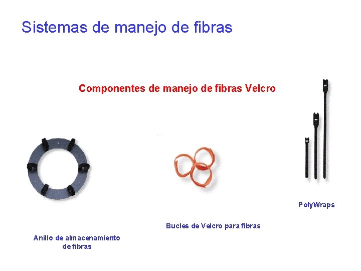 Sistemas de manejo de fibras Componentes de manejo de fibras Velcro Poly. Wraps Bucles