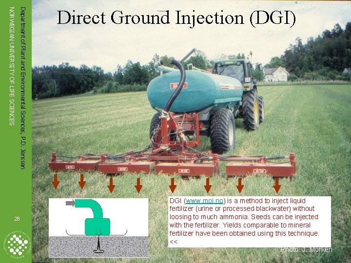 Department of Plant and Environmental Sciences, P. D. Jenssen NORWEGIAN UNIVERSITY OF LIFE SCIENCES