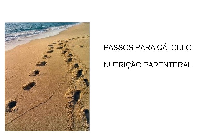 PASSOS PARA CÁLCULO NUTRIÇÃO PARENTERAL 