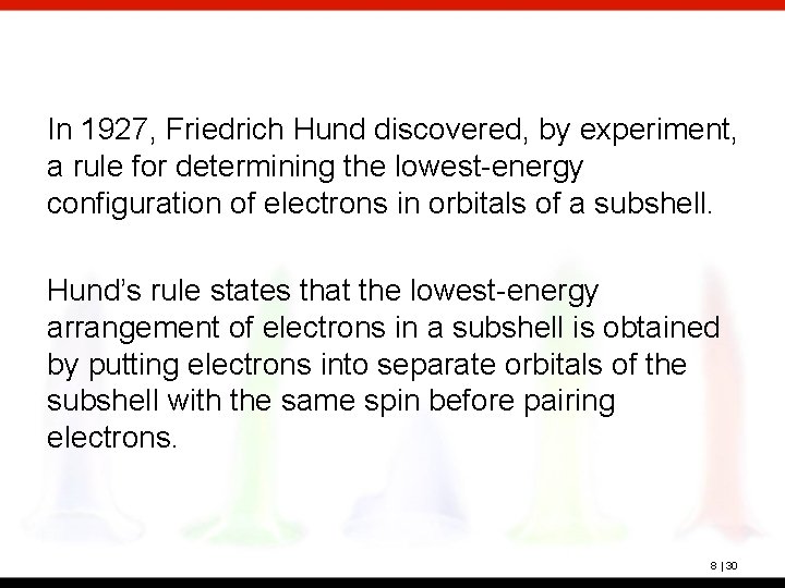 In 1927, Friedrich Hund discovered, by experiment, a rule for determining the lowest-energy configuration