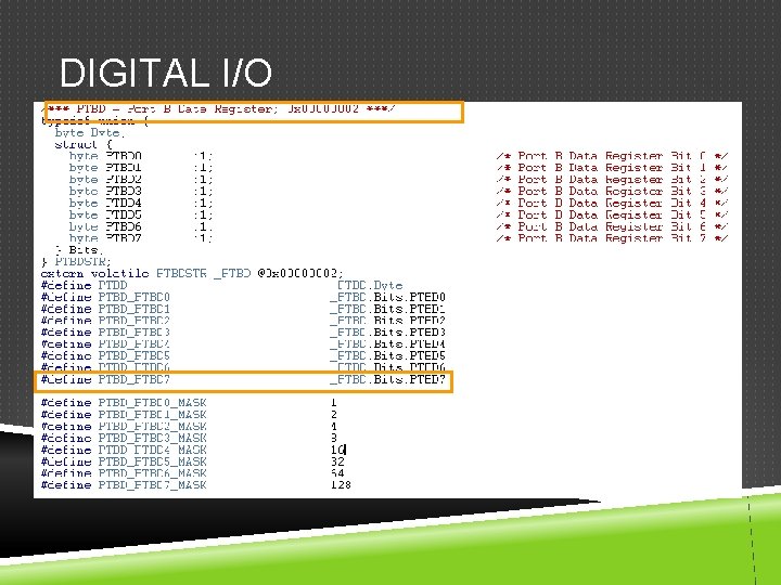 DIGITAL I/O 