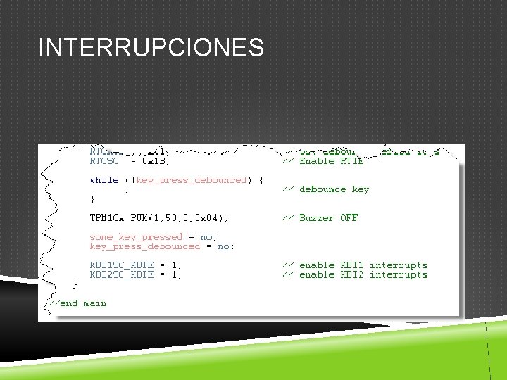 INTERRUPCIONES 