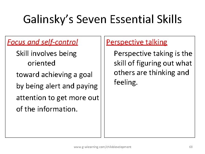 Galinsky’s Seven Essential Skills Focus and self-control Perspective talking Skill involves being Perspective taking Galinsky’s Seven Essential Skills Focus and self-control Perspective talking Skill involves being Perspective taking