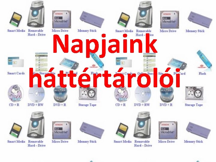 Napjaink háttértárolói 