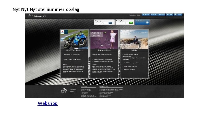 Nyt Nyt stel nummer opslag Webshop 