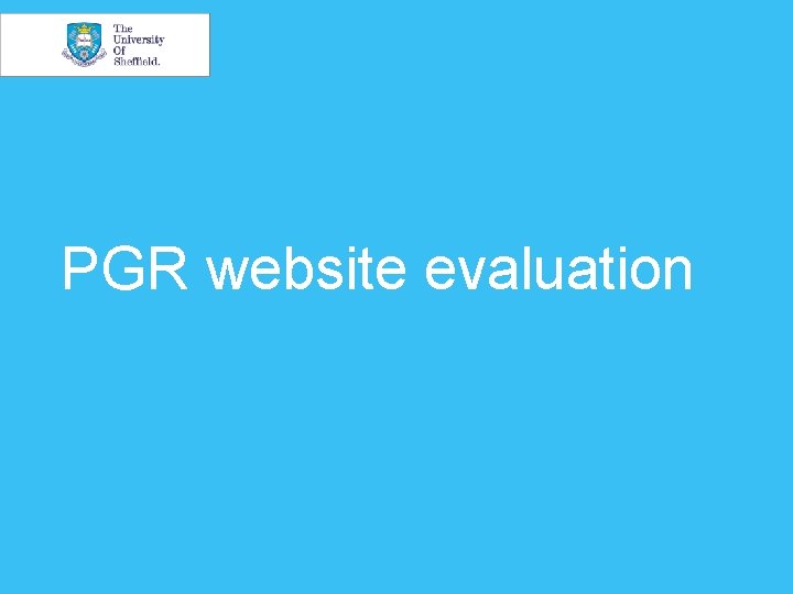 PGR website evaluation 