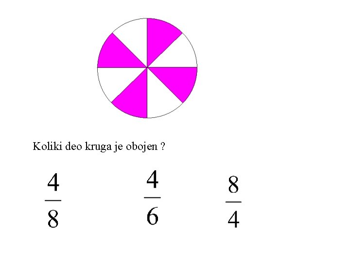 Koliki deo kruga je obojen ? 