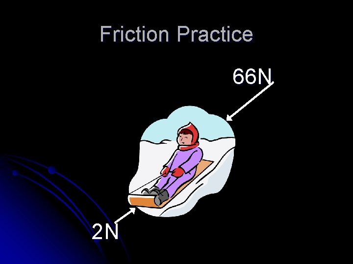Friction Practice 66 N 2 N 