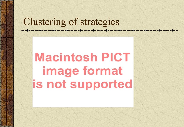 Clustering of strategies Clustering of strategies