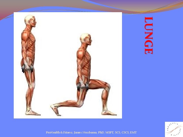 LUNGE Pro. Health & Fitness, James Nussbaum, Ph. D, MSPT, SCS, CSCS, EMT 