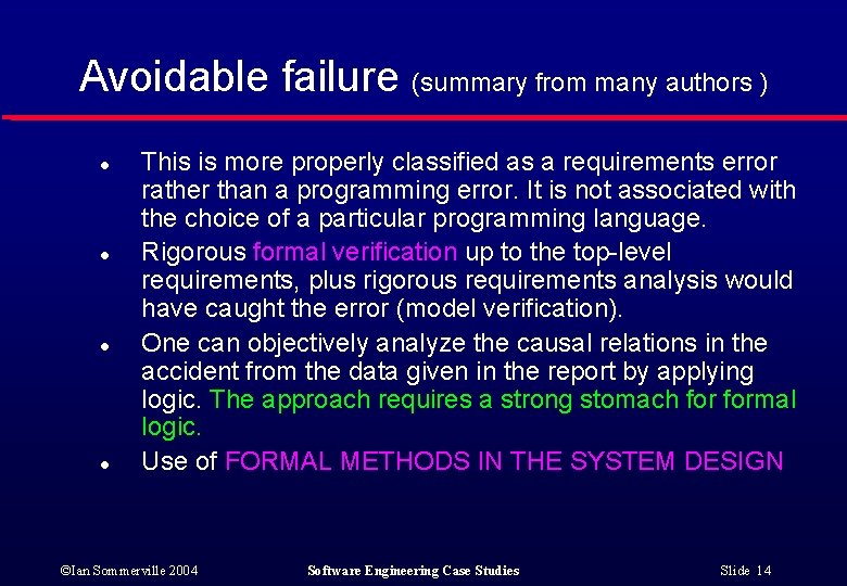 Avoidable failure (summary from many authors ) l l This is more properly classified Avoidable failure (summary from many authors ) l l This is more properly classified