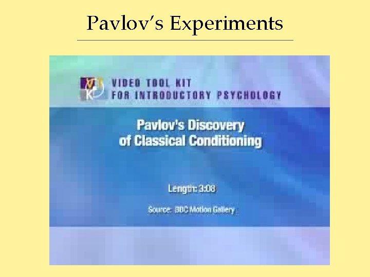 Pavlov’s Experiments 