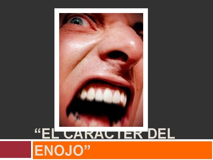 “EL CARÁCTER DEL ENOJO” 