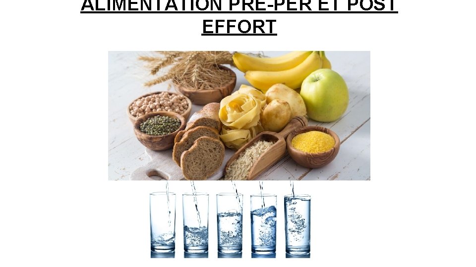 ALIMENTATION PRE-PER ET POST EFFORT 