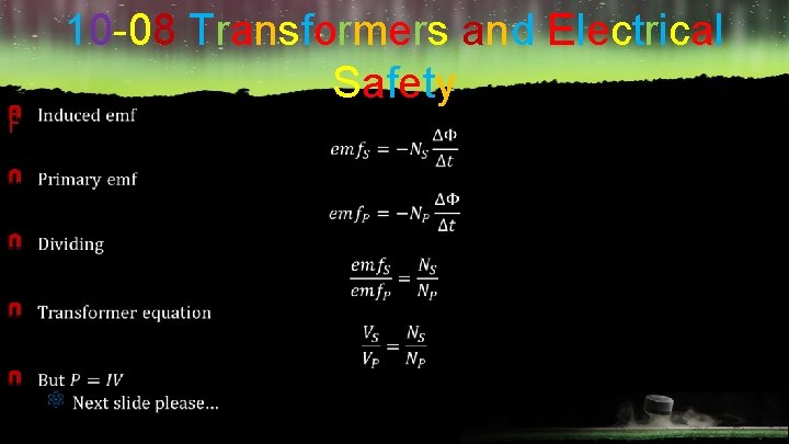 F 10 -08 Transformers and Electrical Safety 