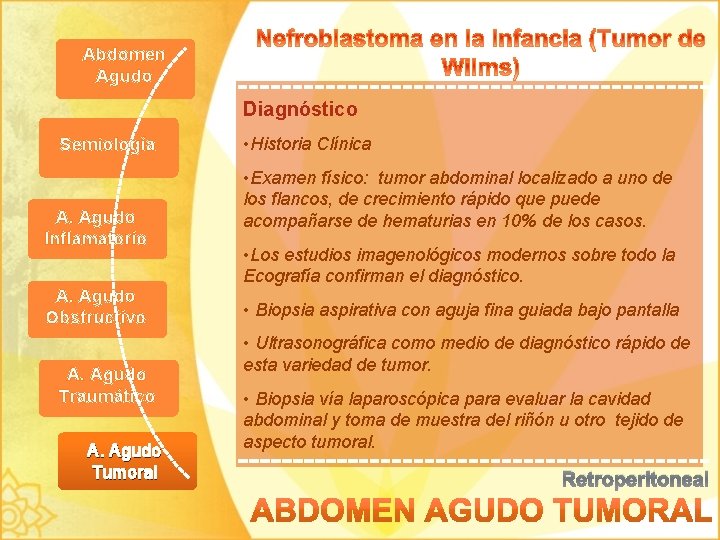 Abdomen Agudo Diagnóstico Semiología A. Agudo Inflamatorio A. Agudo Obstructivo A. Agudo Traumático A.